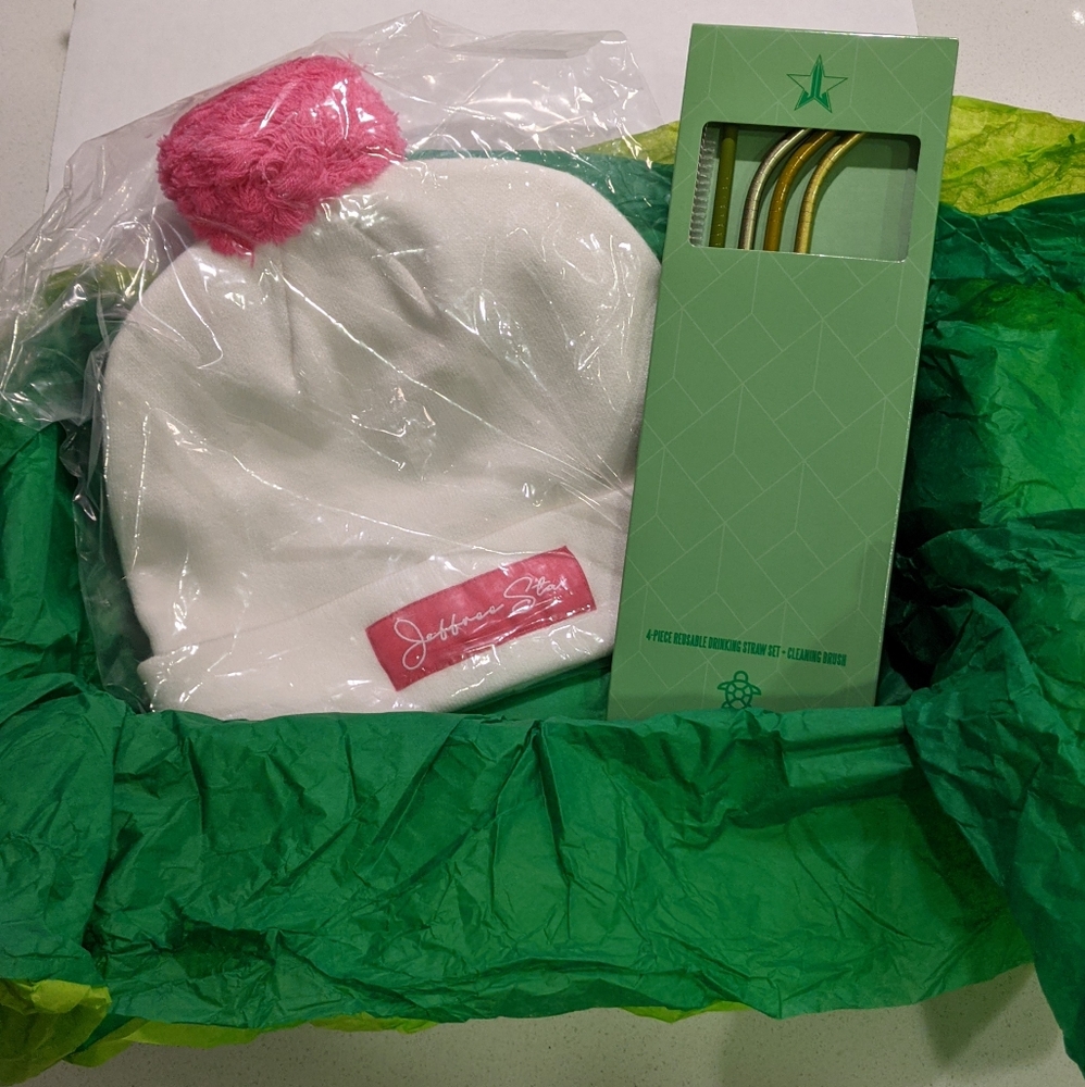 Jeffree Star Pink & White Beanie